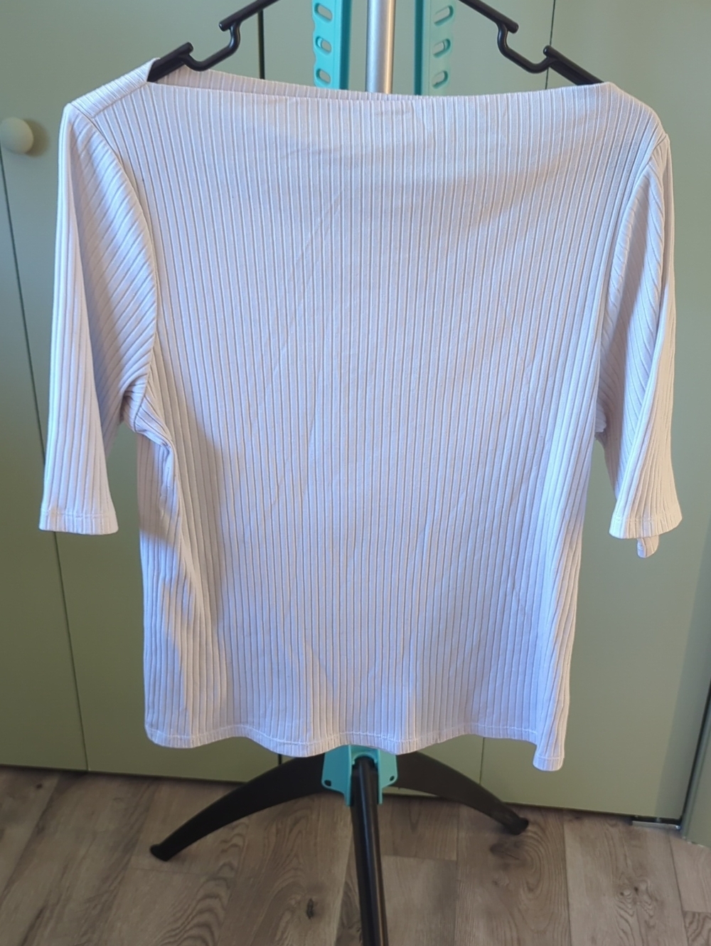 Old Navy Ribbed Boatneck Top in White